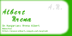 albert mrena business card